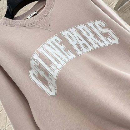 Celine Men Oversized Celine Sweatshirt in Cotton Fleece 2Y64G510Z - 图片 7