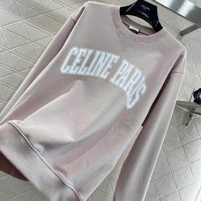 Celine Women Oversized Celine Sweatshirt in Cotton Fleece 2Y64G510Z - 图片 6