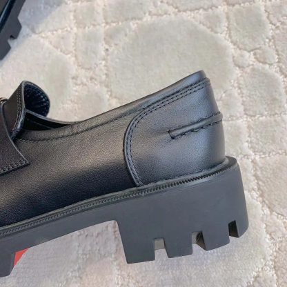 Christian Louboutin Women CL Moc Lug Loafers Calf leather-Black - 图片 7