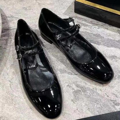 Christian Louboutin Women Sweet Jane Ballerinas Patent Calf Leather-Black - 图片 2