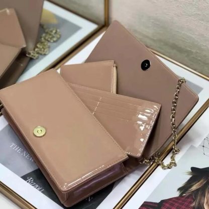 Dior Lady Dior Pouch Patent Cannage Calfskin-Sandy - 图片 6
