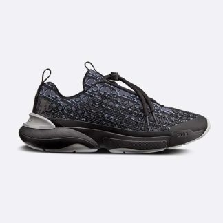 Dior Men B24 Sneaker Black Dior Oblique Technical Fabric