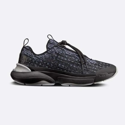 Dior Men B24 Sneaker Black Dior Oblique Technical Fabric