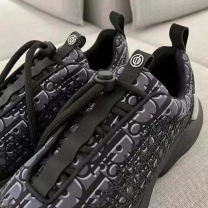 Dior Men B24 Sneaker Black Dior Oblique Technical Fabric - 图片 8