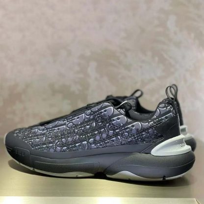 Dior Men B24 Sneaker Black Dior Oblique Technical Fabric - 图片 4