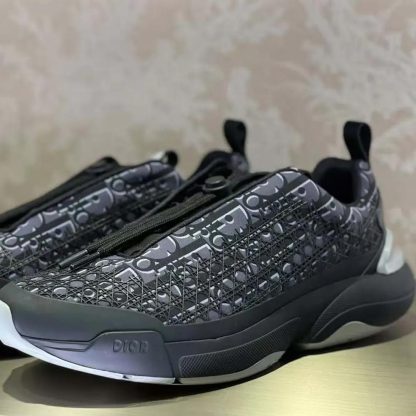 Dior Men B24 Sneaker Black Dior Oblique Technical Fabric - 图片 3
