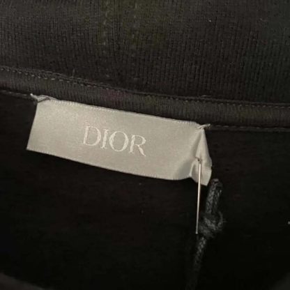 Dior Men CD Icon Hooded Sweatshirt Black Cotton Fleece - 图片 8
