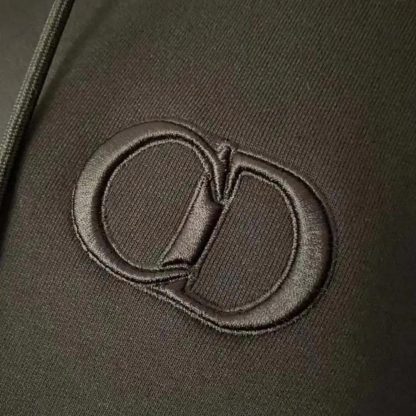 Dior Men CD Icon Hooded Sweatshirt Black Cotton Fleece - 图片 7