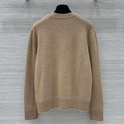 Dior Men DIOR AND LEWIS HAMILTON Sweater Brown Virgin Wool and Cashmere Intarsia - 图片 3