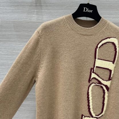 Dior Men DIOR AND LEWIS HAMILTON Sweater Brown Virgin Wool and Cashmere Intarsia - 图片 5