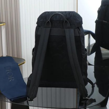 Dior Men Dior 8 Backpack with Flap Black Dior Oblique Jacquard - 图片 4