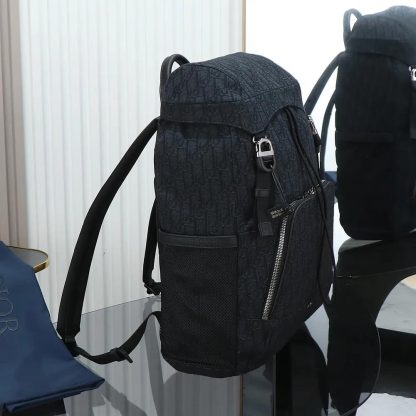 Dior Men Dior 8 Backpack with Flap Black Dior Oblique Jacquard - 图片 3