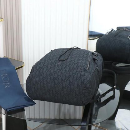 Dior Men Dior 8 Backpack with Flap Black Dior Oblique Jacquard - 图片 6