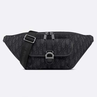 Dior Men Dior 8 Belt Bag Black Dior Oblique Jacquard