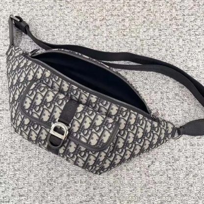 Dior Men Dior 8 Belt Bag Beige and Black Dior Oblique Jacquard - 图片 2