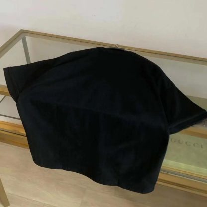 Dior Men Dior and Stone Island T-shirt Oversized Fit Black Cotton Jersey - 图片 4