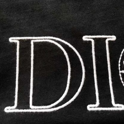 Dior Men Dior and Stone Island T-shirt Oversized Fit Black Cotton Jersey - 图片 7