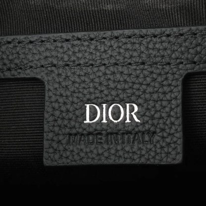 Dior Men Messenger Bag with Flap Black Dior Gravity Leather and Black Grained Calfskin - 图片 8