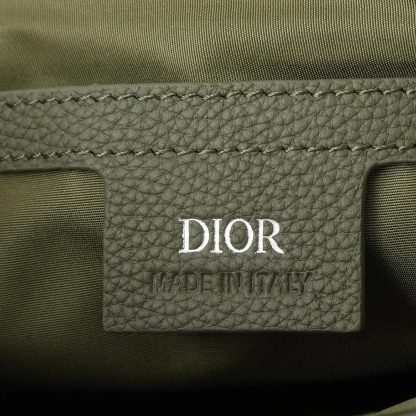 Dior Men Messenger Bag with Flap Khaki Dior Gravity Leather and Khaki Grained Calfskin - 图片 8