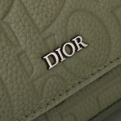 Dior Men Messenger Bag with Flap Khaki Dior Gravity Leather and Khaki Grained Calfskin - 图片 10