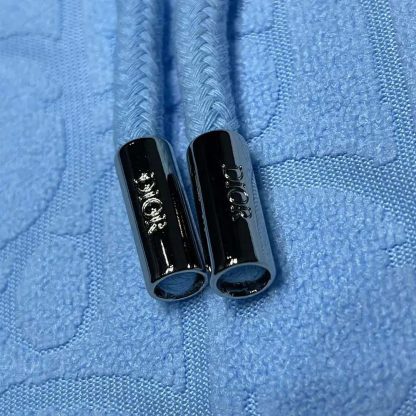 Dior Men Oblique Relaxed-Fit Hooded Sweatshirt Blue Terry Cotton Jacquard - 图片 9