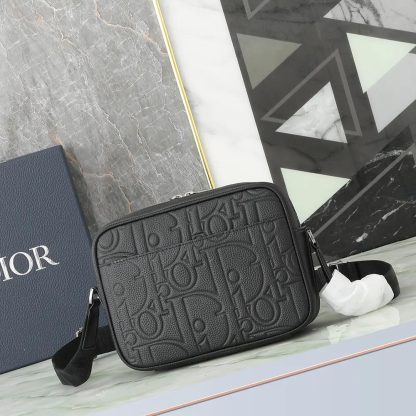 Dior Men Rider 2.0 Zipped Messenger Bag Black Dior Gravity Leather and Black Grained Calfskin - 图片 3