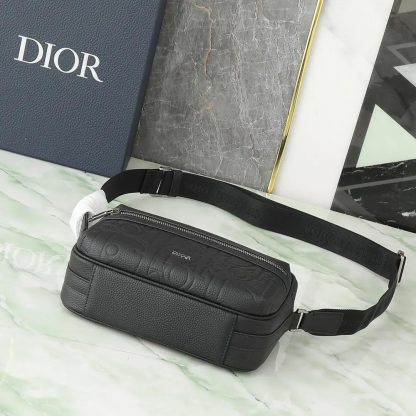 Dior Men Rider 2.0 Zipped Messenger Bag Black Dior Gravity Leather and Black Grained Calfskin - 图片 5