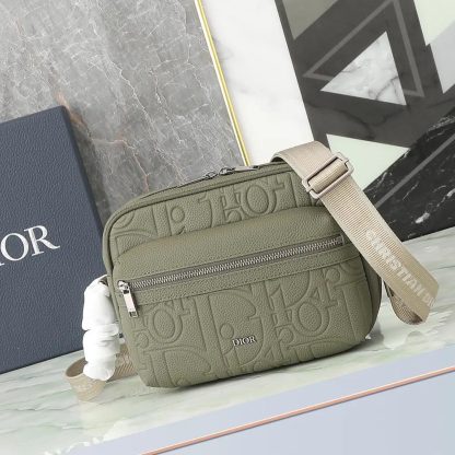 Dior Men Rider 2.0 Zipped Messenger Bag Khaki Dior Gravity Leather and Khaki Grained Calfskin - 图片 2