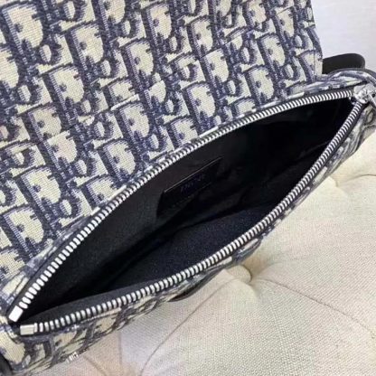 Dior Men Saddle Bag Beige and Black Dior Oblique Jacquard 1ADPO093YKY - 图片 9