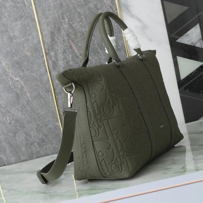 Dior Men Weekender 40 Khaki Dior Gravity Leather and Khaki Grained Calfskin - 图片 4
