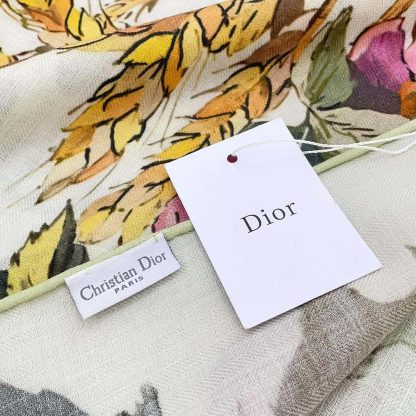 Dior Unisex Dior 4 Saisons Été Soleil 90 Square Scarf Ecru Multicolor Silk Twill - 图片 6