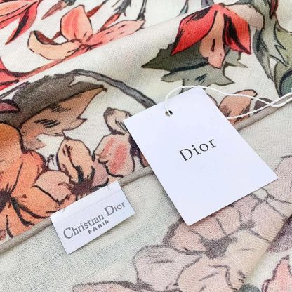 Dior Unisex Dior 4 Saisons Printemps Soleil 90 Square Scarf Ecru Multicolor Silk Twill - 图片 6