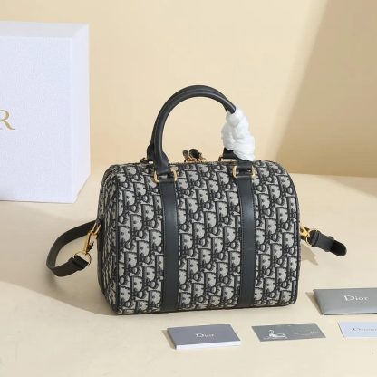 Dior Unisex Dior Groove 25 Bag Blue Dior Oblique Jacquard - 图片 3