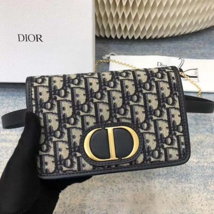 Dior Women 2-in-1 30 Montaigne Pouch Blue Dior Oblique Jacquard - 图片 2