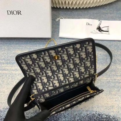 Dior Women 2-in-1 30 Montaigne Pouch Blue Dior Oblique Jacquard - 图片 4