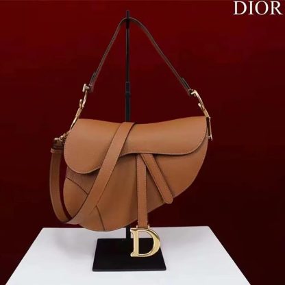 Dior Women CD Saddle Bag Strap Golden Saddle Grained Calfskin - 图片 2