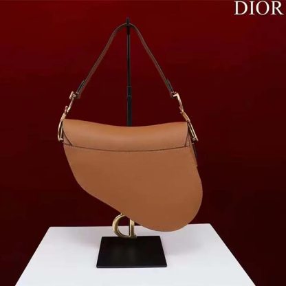 Dior Women CD Saddle Bag Strap Golden Saddle Grained Calfskin - 图片 4
