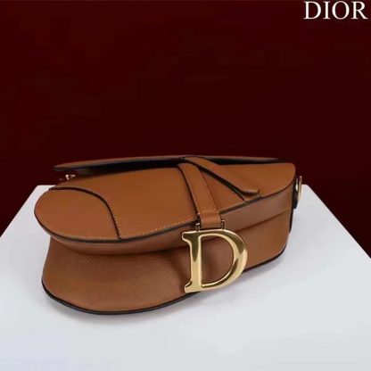 Dior Women CD Saddle Bag Strap Golden Saddle Grained Calfskin - 图片 5