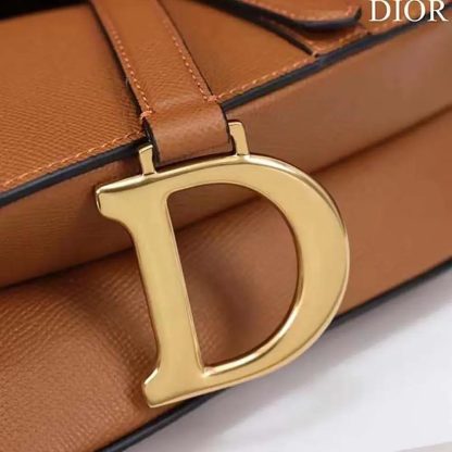 Dior Women CD Saddle Bag Strap Golden Saddle Grained Calfskin - 图片 7