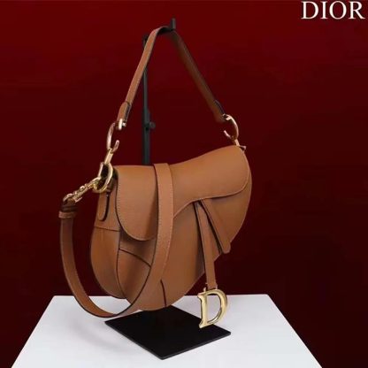 Dior Women CD Saddle Bag Strap Golden Saddle Grained Calfskin - 图片 3