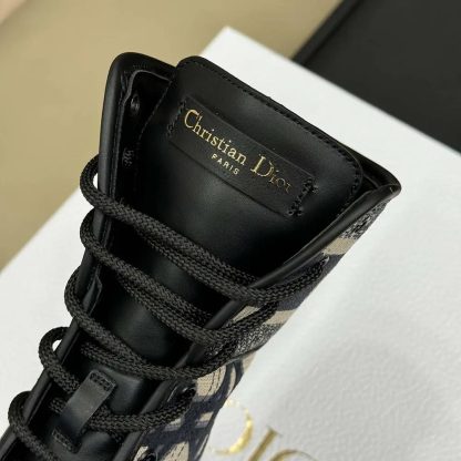Dior Women D-Major Ankle Boot Black Calfskin with Deep Blue - 图片 8