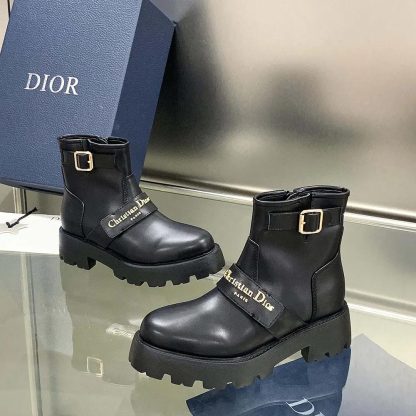 Dior Women D-Quest Ankle Boot Black Calfskin - 图片 3