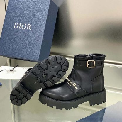 Dior Women D-Quest Ankle Boot Black Calfskin - 图片 8