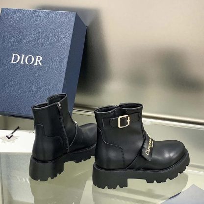 Dior Women D-Quest Ankle Boot Black Calfskin - 图片 7
