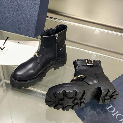 Dior Women D-Quest Ankle Boot Black Calfskin - 图片 6