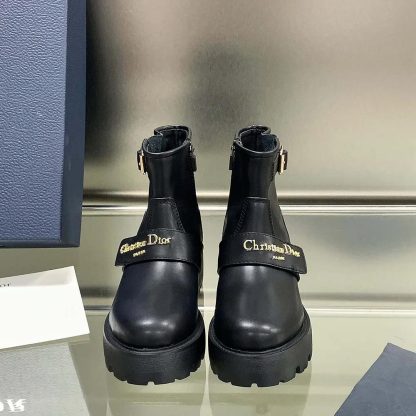 Dior Women D-Quest Ankle Boot Black Calfskin - 图片 2
