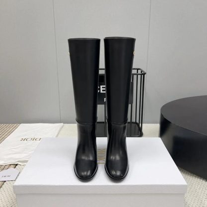 Dior Women D-Town Heeled Boot Black Supple Calfskin - 图片 2