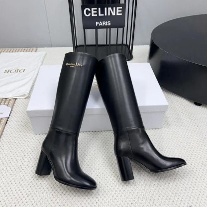 Dior Women D-Town Heeled Boot Black Supple Calfskin - 图片 5