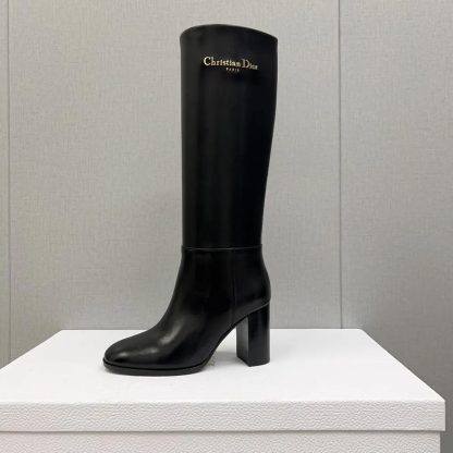 Dior Women D-Town Heeled Boot Black Supple Calfskin - 图片 7