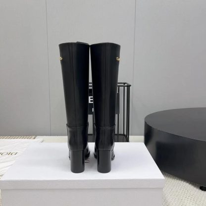 Dior Women D-Town Heeled Boot Black Supple Calfskin - 图片 9